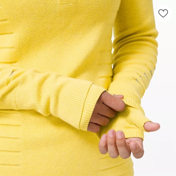 Lululemon Athletica Lightning Bold 1/2 zip Yellow Half-Zip Sweater size small - Picture 10 of 11